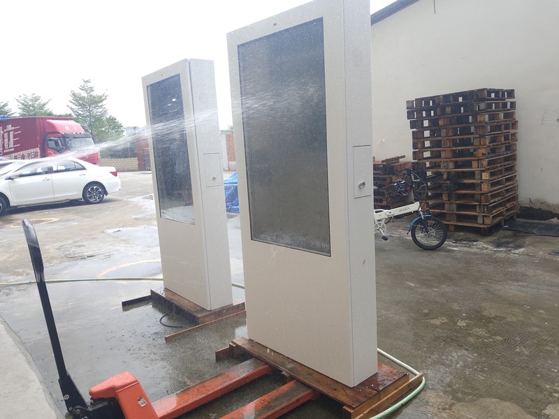 front-opening maintenance door on a 55 inch outdoor display