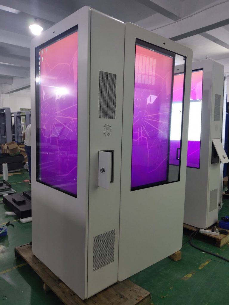 55 inch double sided outdoor digital signage for a Malaysian commercial street