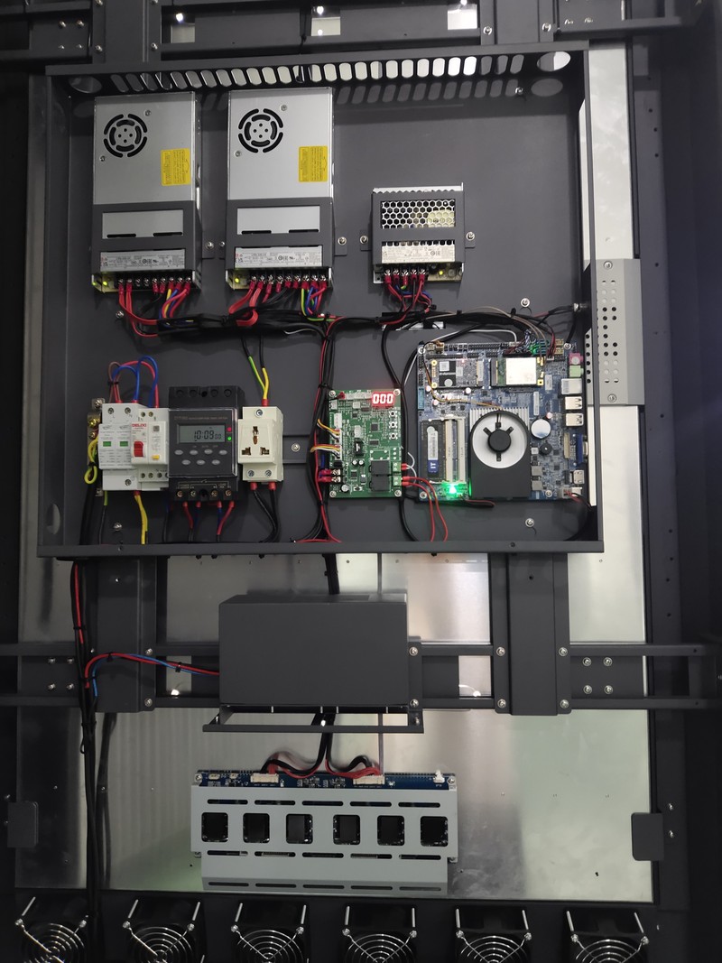 five outdoor information displays inspected before shipment to Thailand