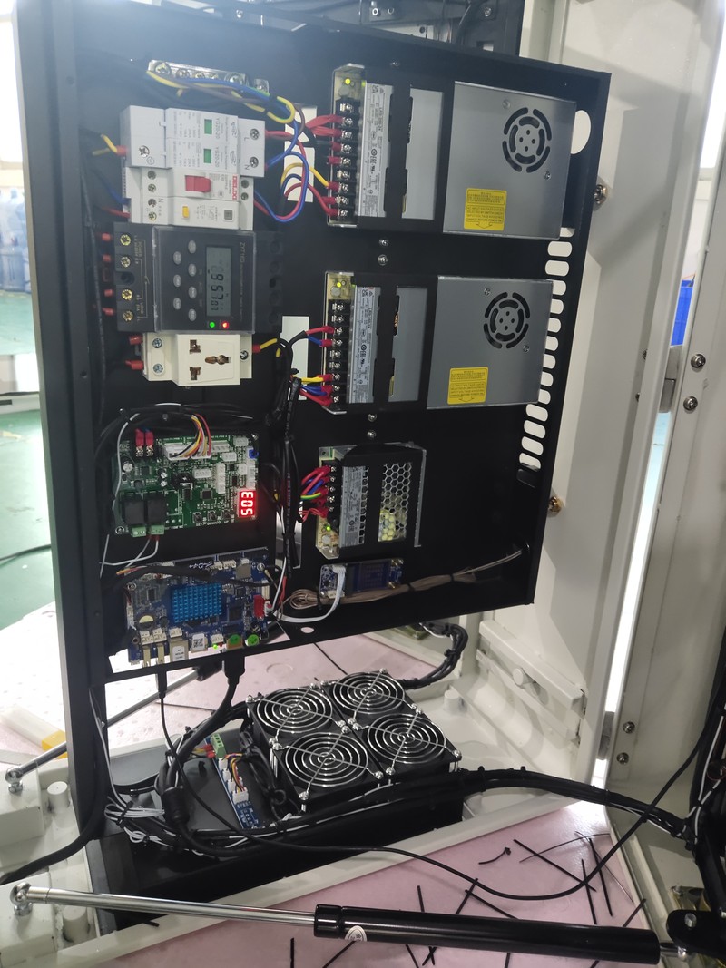 ZXT LCD testing two screens for a wall-mounted outdoor display