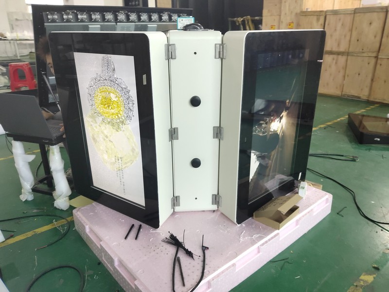 Mounting detail for a 32-inch outdoor wall display